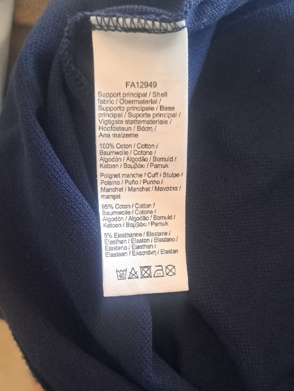 Lacoste Navy Long Sleeve Classic Fit Polo W/ Logo. SzL LNWOT - Picture 3 of 4
